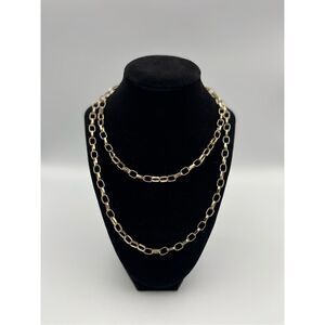 Unbranded Statement Yellow Gold Chunky Box Chain Necklace 38.5”